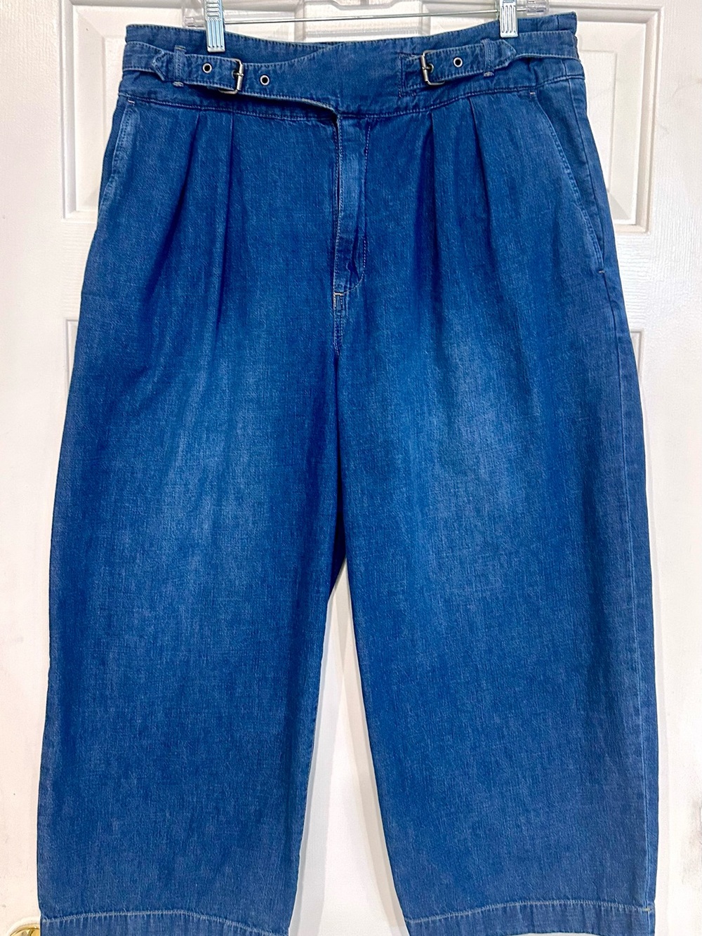 Lauren Ralph Lauren Denim Culotte Pants Women’s Size 14 Wide Leg Cropped